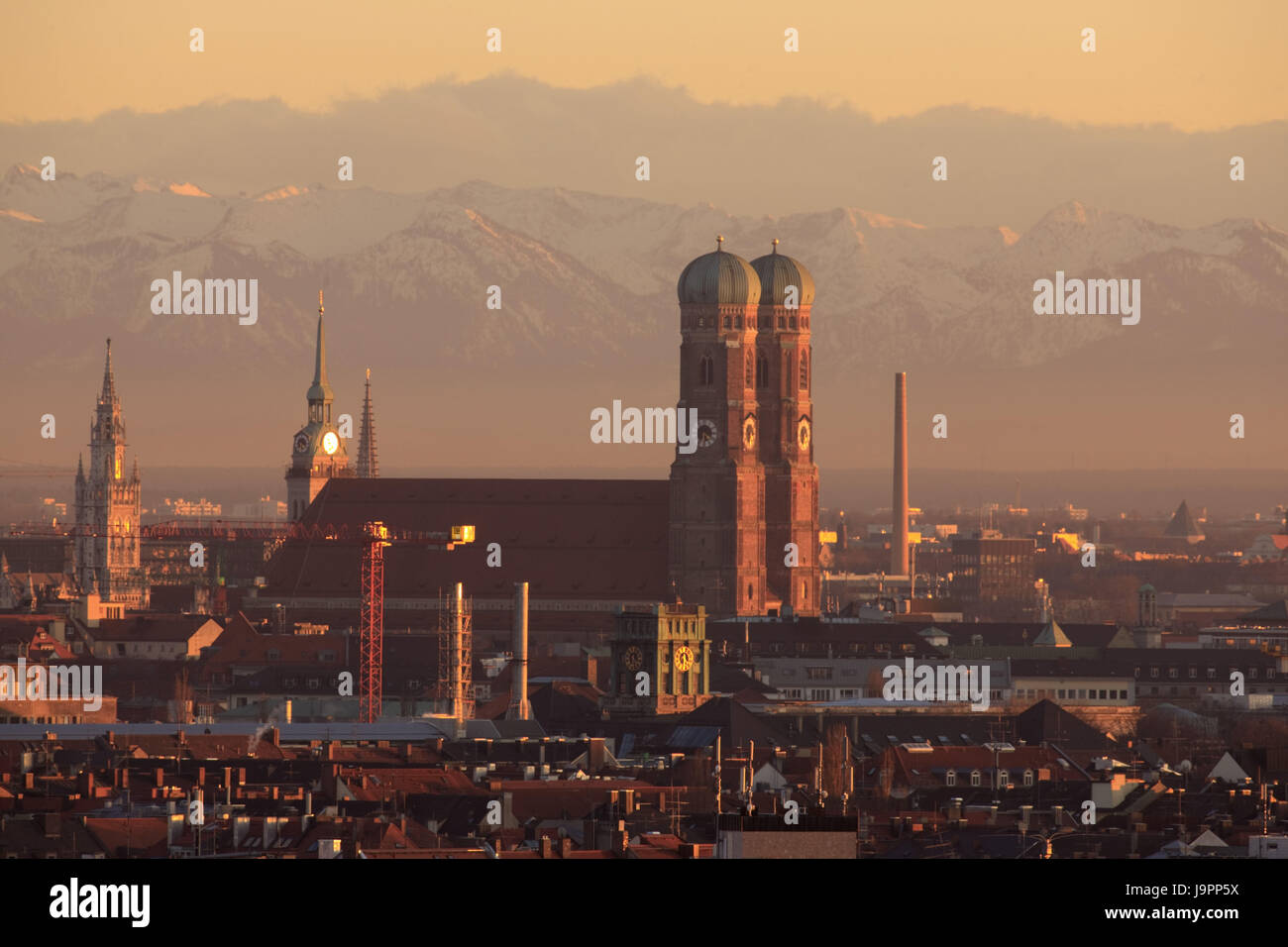 La germania,la Baviera,Monaco di Baviera,donna torri,cari donna di cattedrale,ALPI BAVARESI Foto Stock