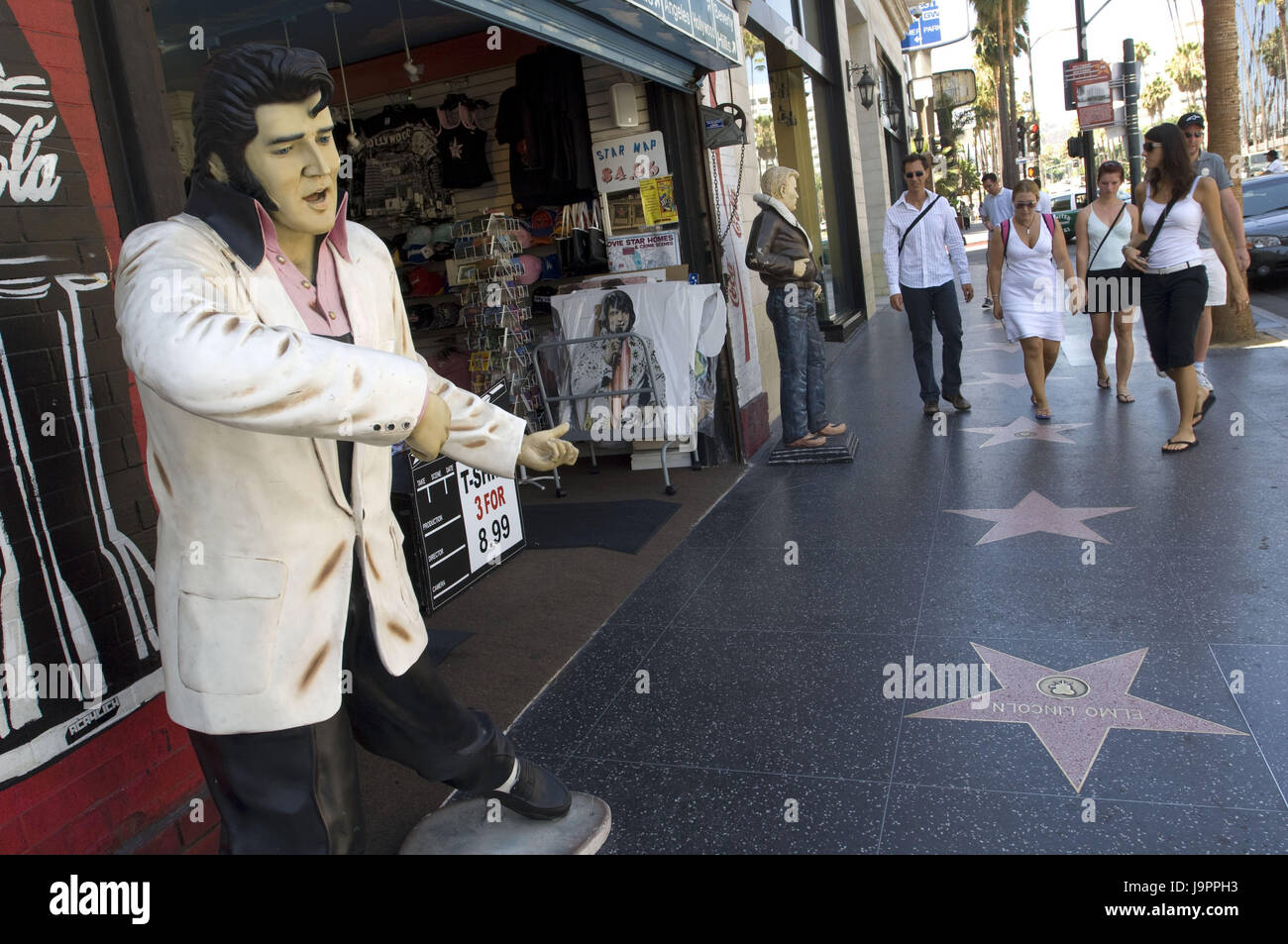 Gli STATI UNITI D'AMERICA,California , Los Angeles,Hollywood Boulevard,"Walk of Fame", Foto Stock