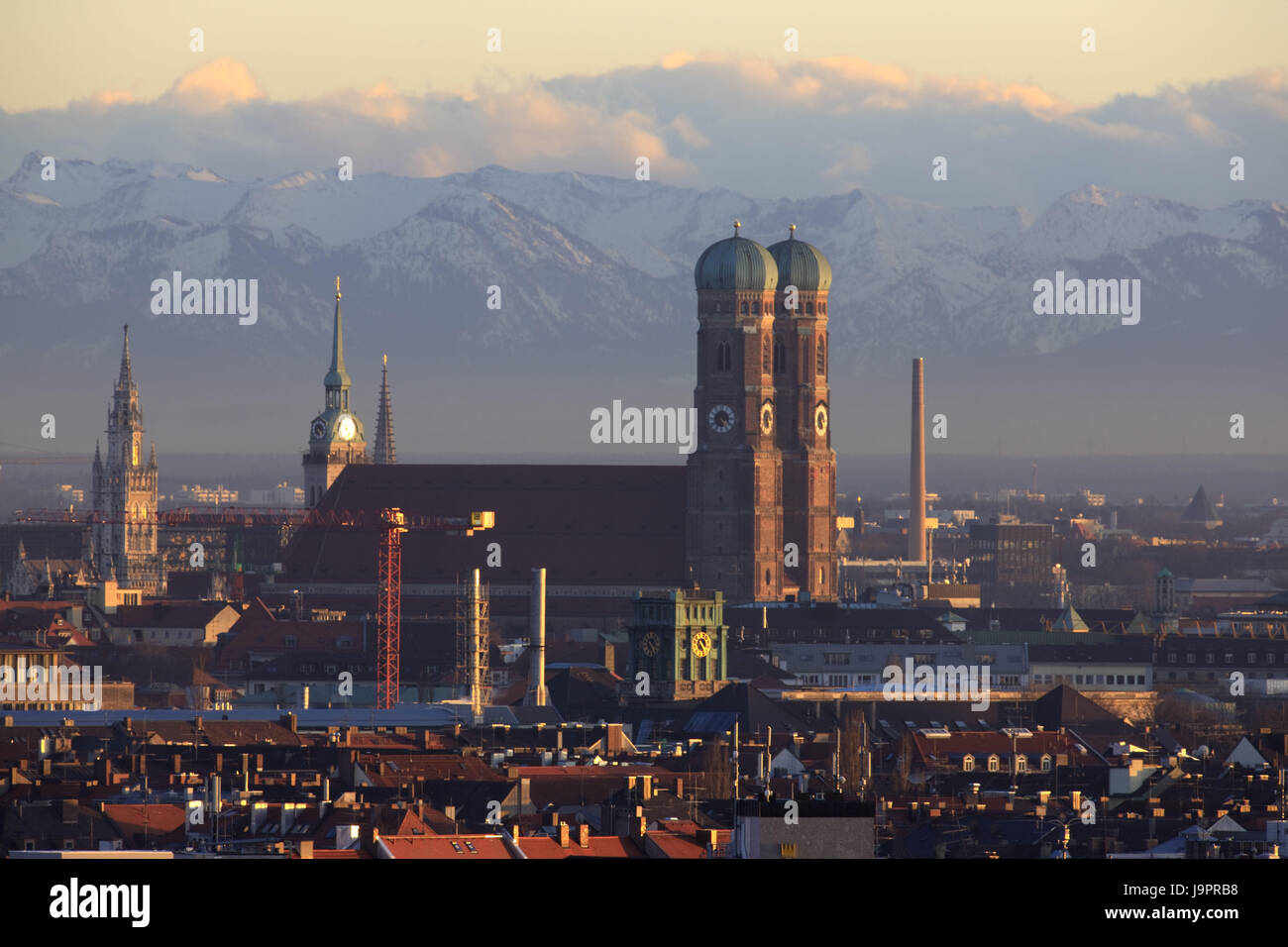 La germania,la Baviera,Monaco di Baviera,donna torri,cari donna di cattedrale,ALPI BAVARESI Foto Stock