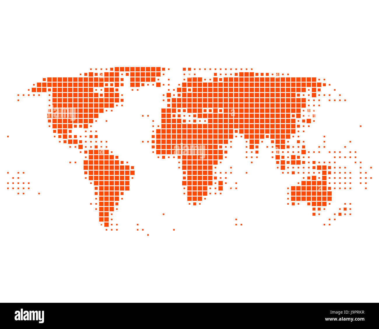In Asia e in Africa, Europa, Australia, America, quadrato, scheda, Globe, il pianeta terra, Foto Stock