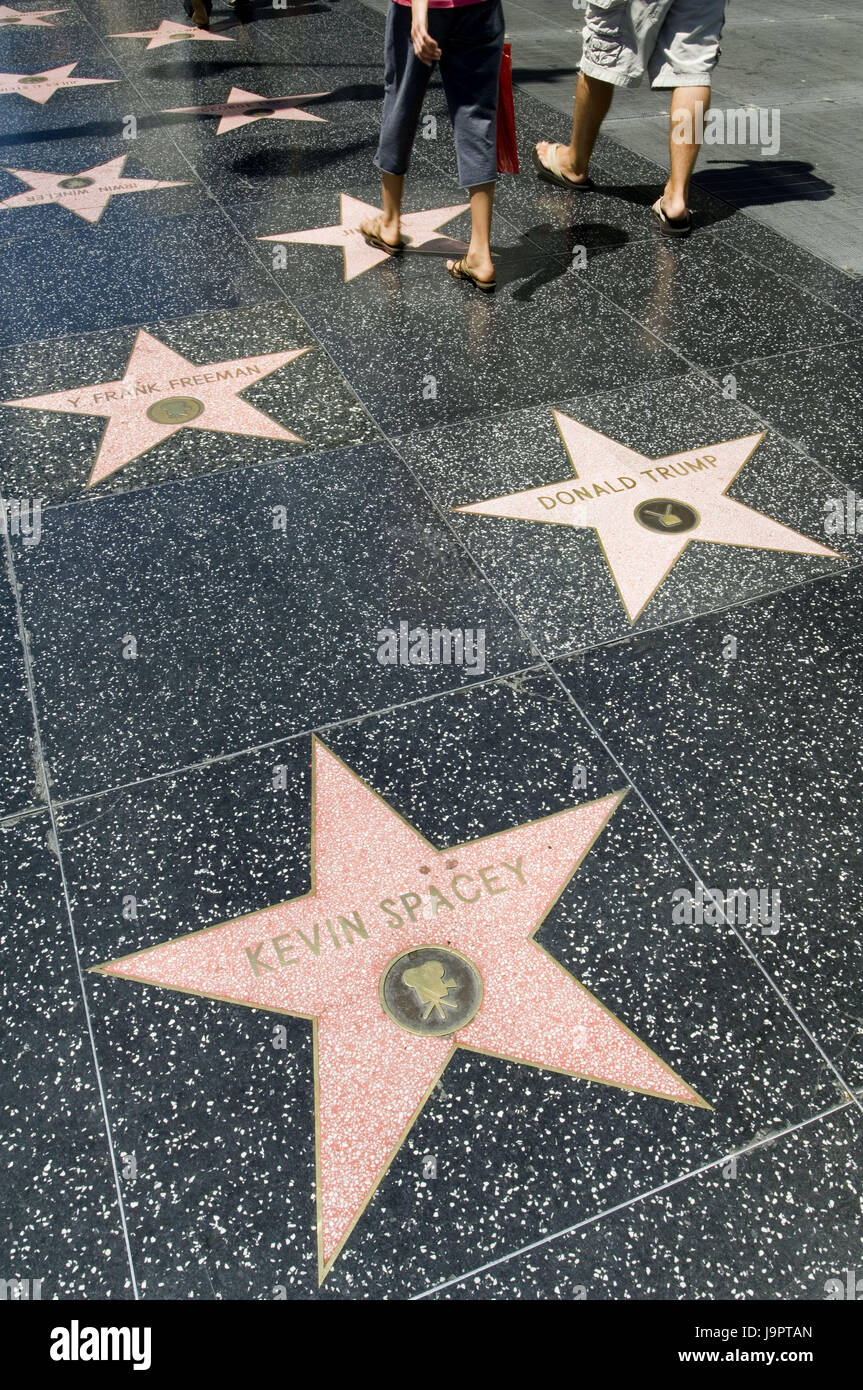 Gli STATI UNITI D'AMERICA,California , Los Angeles,Hollywood Boulevard,"Walk of Fame", Foto Stock