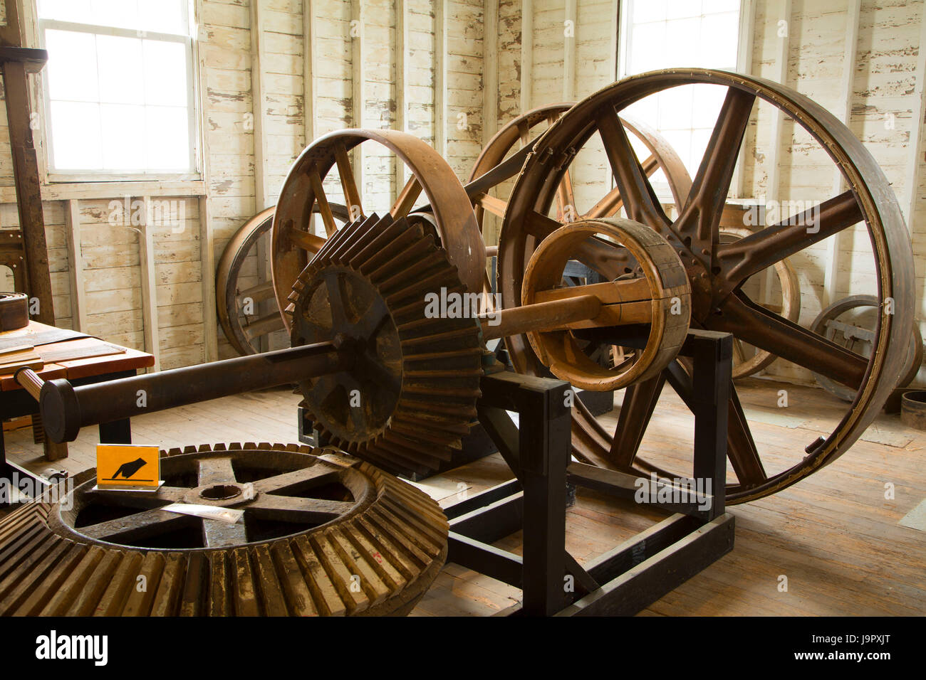 Mortasa ruote e pignoni, Thompson mulini del parco statale, Oregon Foto Stock