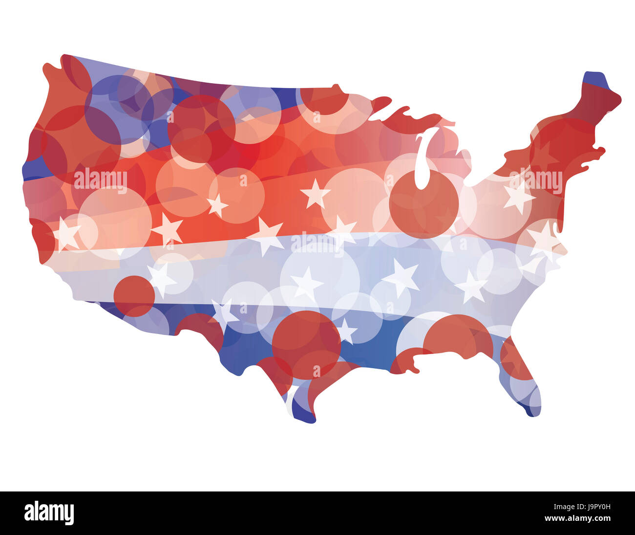 Stati Uniti d'America, America del Nord, paese, cerchi, pattern, mappa ...