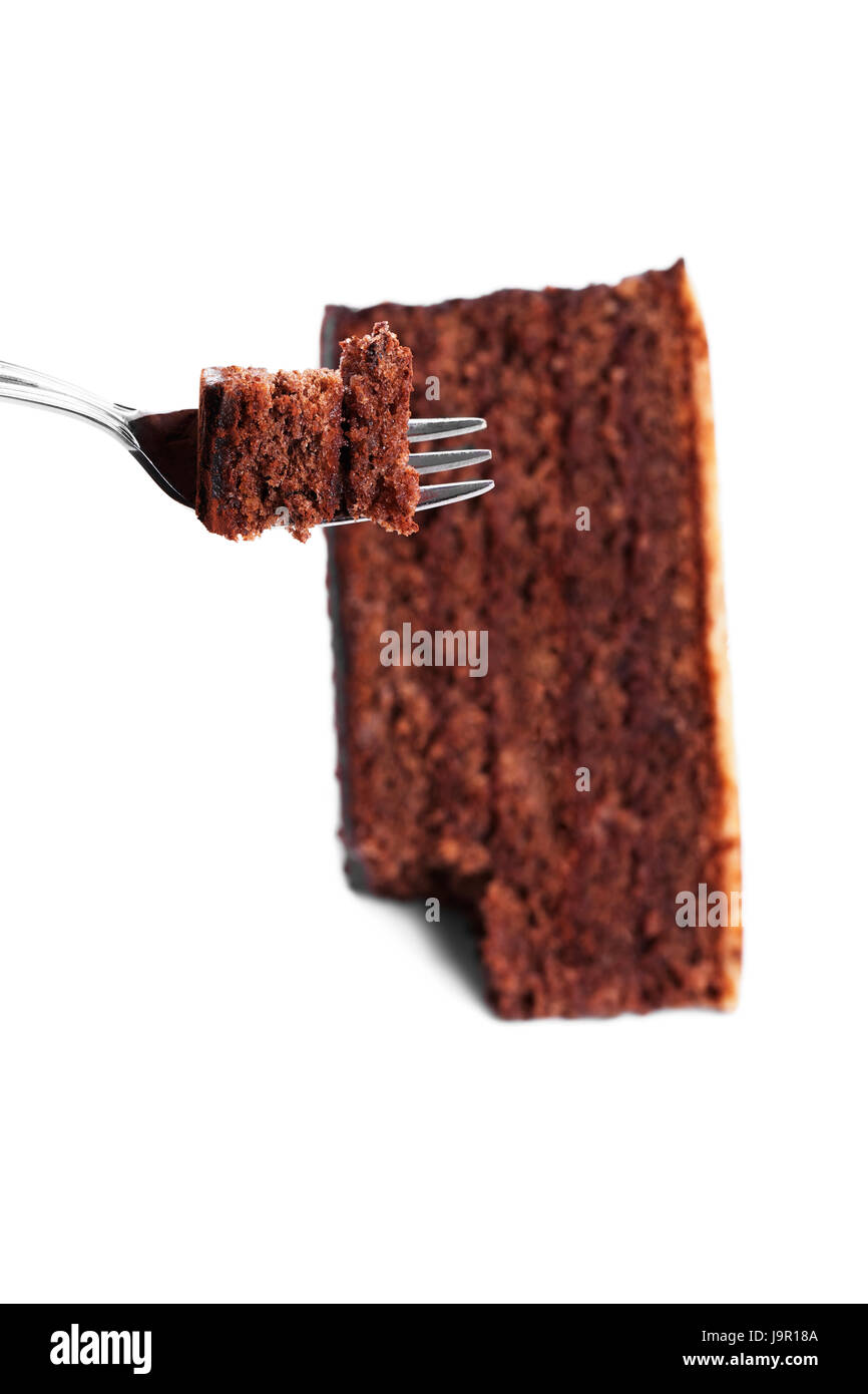 Marrone, marrone, brunette, torta, torta, torte, forcella, tart, cucine, pallido, Foto Stock