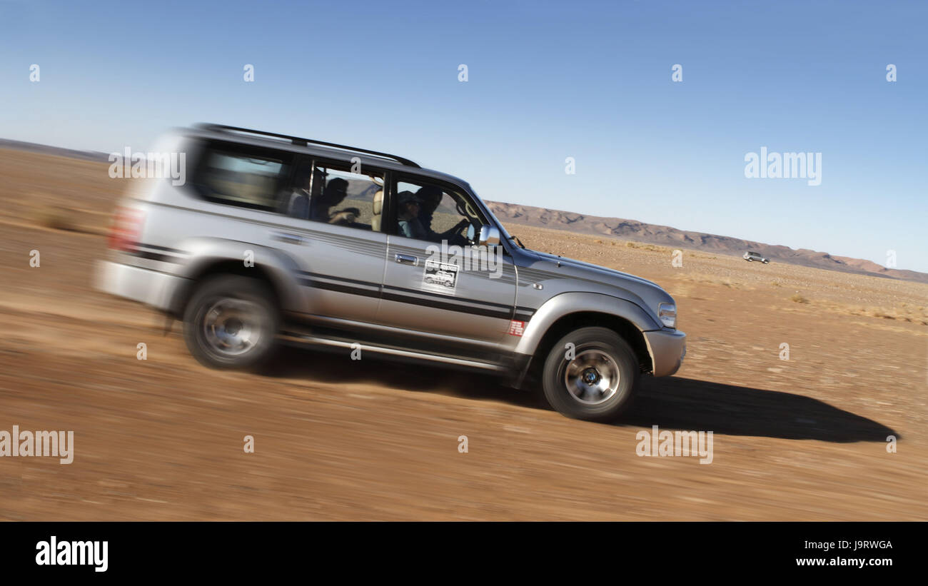 Il safari in jeep per Erg Chebbi,Sahara marocchino,Marocco, Foto Stock