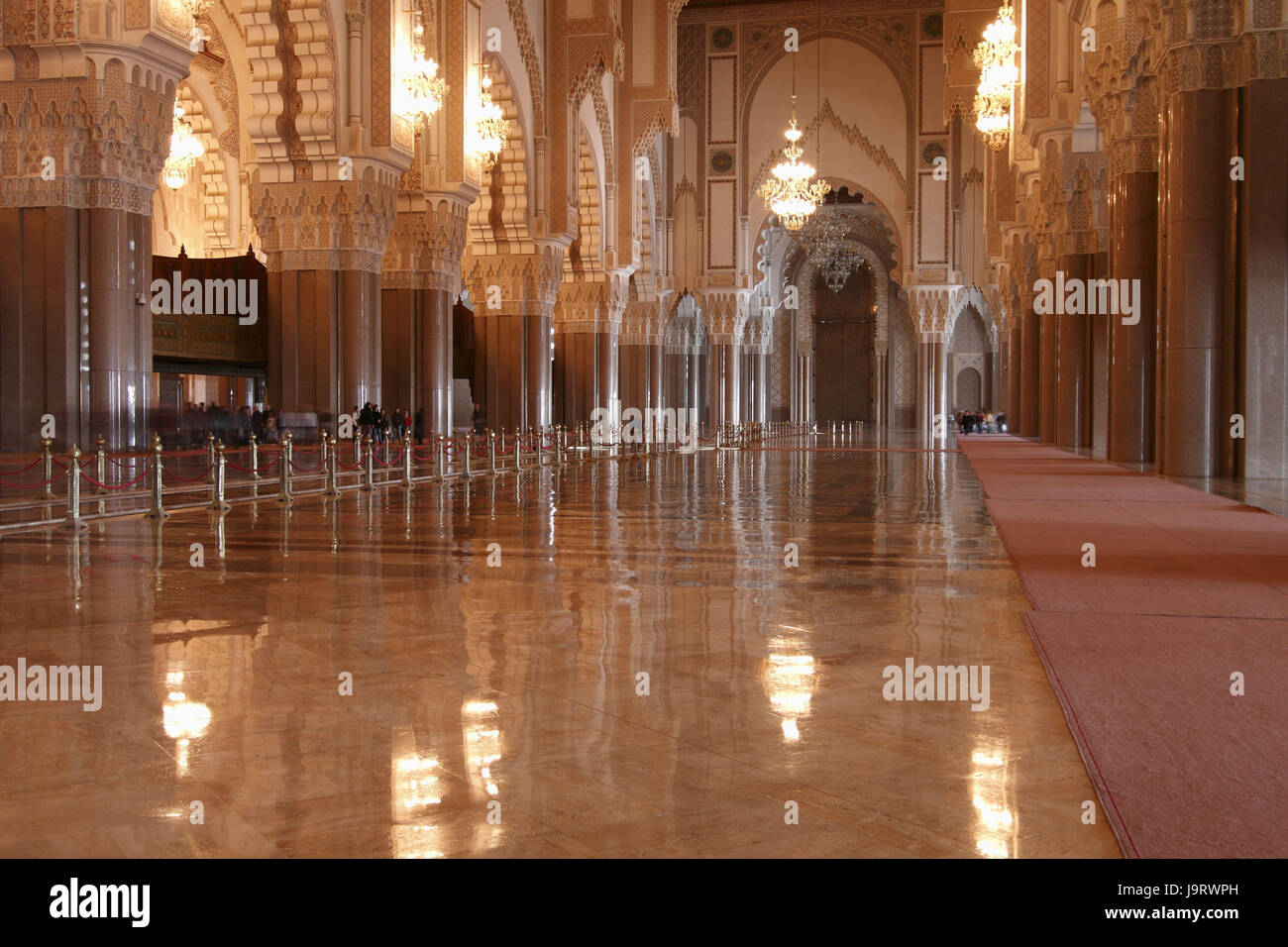 Interno della moschea re Hassan II,Casablanca, Marocco, Foto Stock