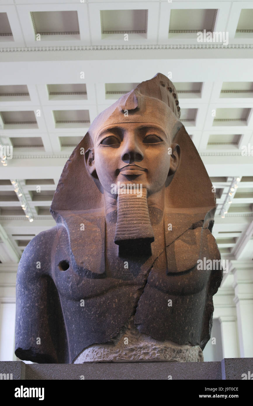 Gran Bretagna,l'Inghilterra,Londra,British museum,busto Ramses II, Foto Stock