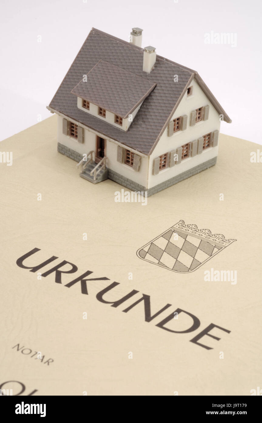 Icona,costruzione di una casa,pianificazione,modello di casa,documento,dettaglio,costruzione,real estate,notaio,edificio di nuova costruzione,casa unifamiliare,Casa,Casa,contratto di vendita,catasto,conclusione del contratto,autenticazione,notarially,notaio,costruire,design edilizia,Casa,appartamento,costruzione casa,concezione, Foto Stock