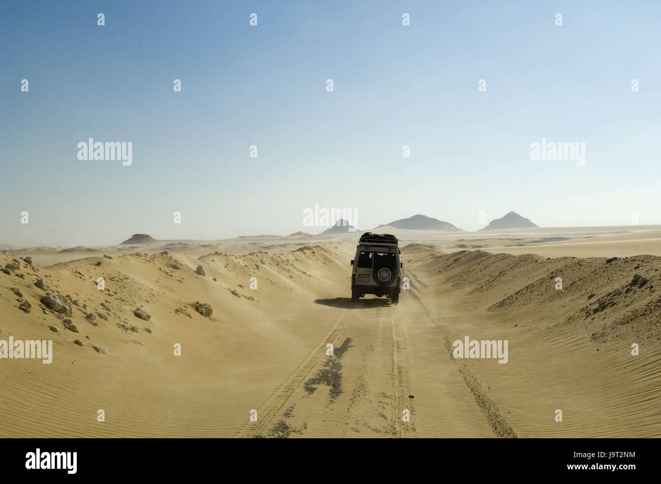 L'Egitto,deserto libico,auto,percorso di viaggio,oasi Siwa,oasi Baharija, Foto Stock