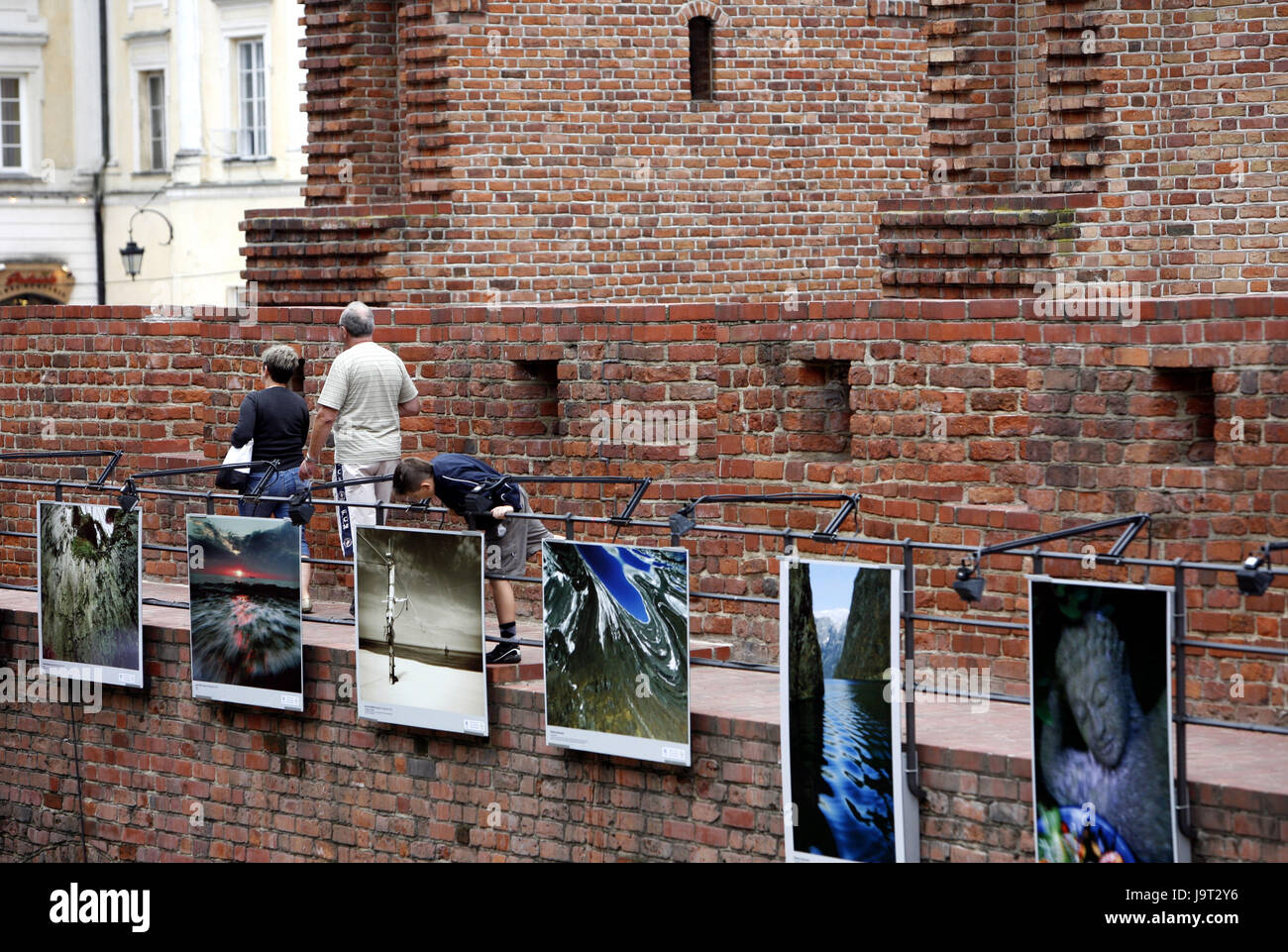 Polonia,Varsavia,Città Vecchia,parete della città,area pedonale,immagini, Foto Stock