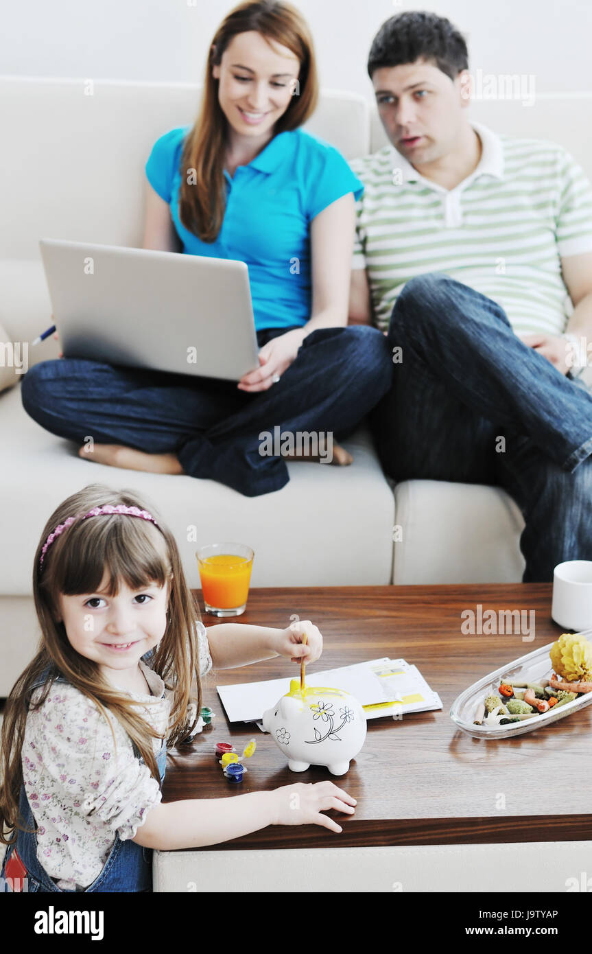 Donna, banca, istituto di credito, gli esseri umani e la tratta di esseri umani, persone, folk, persone, Foto Stock