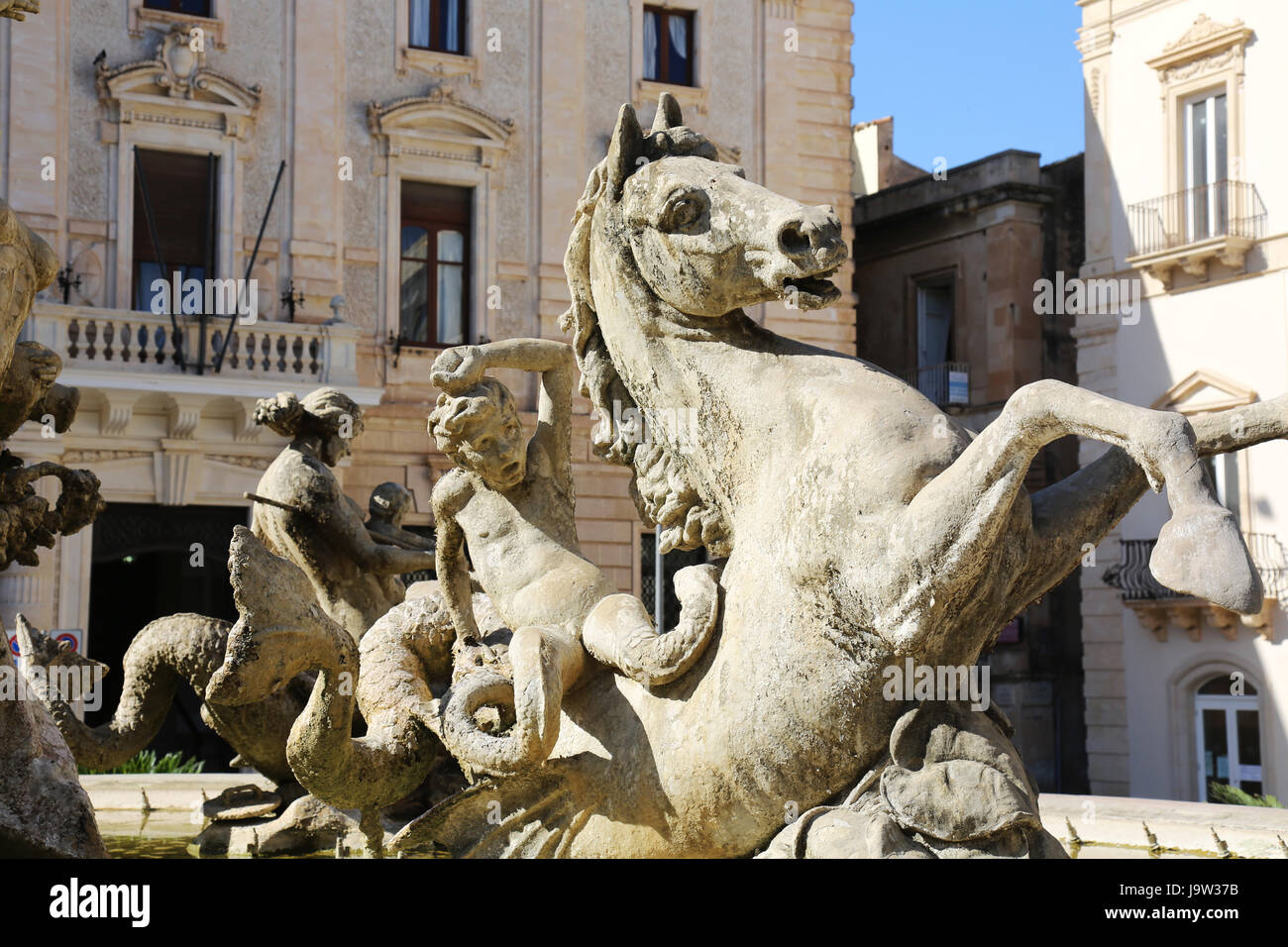 Fontana di Diana siracusa Foto Stock