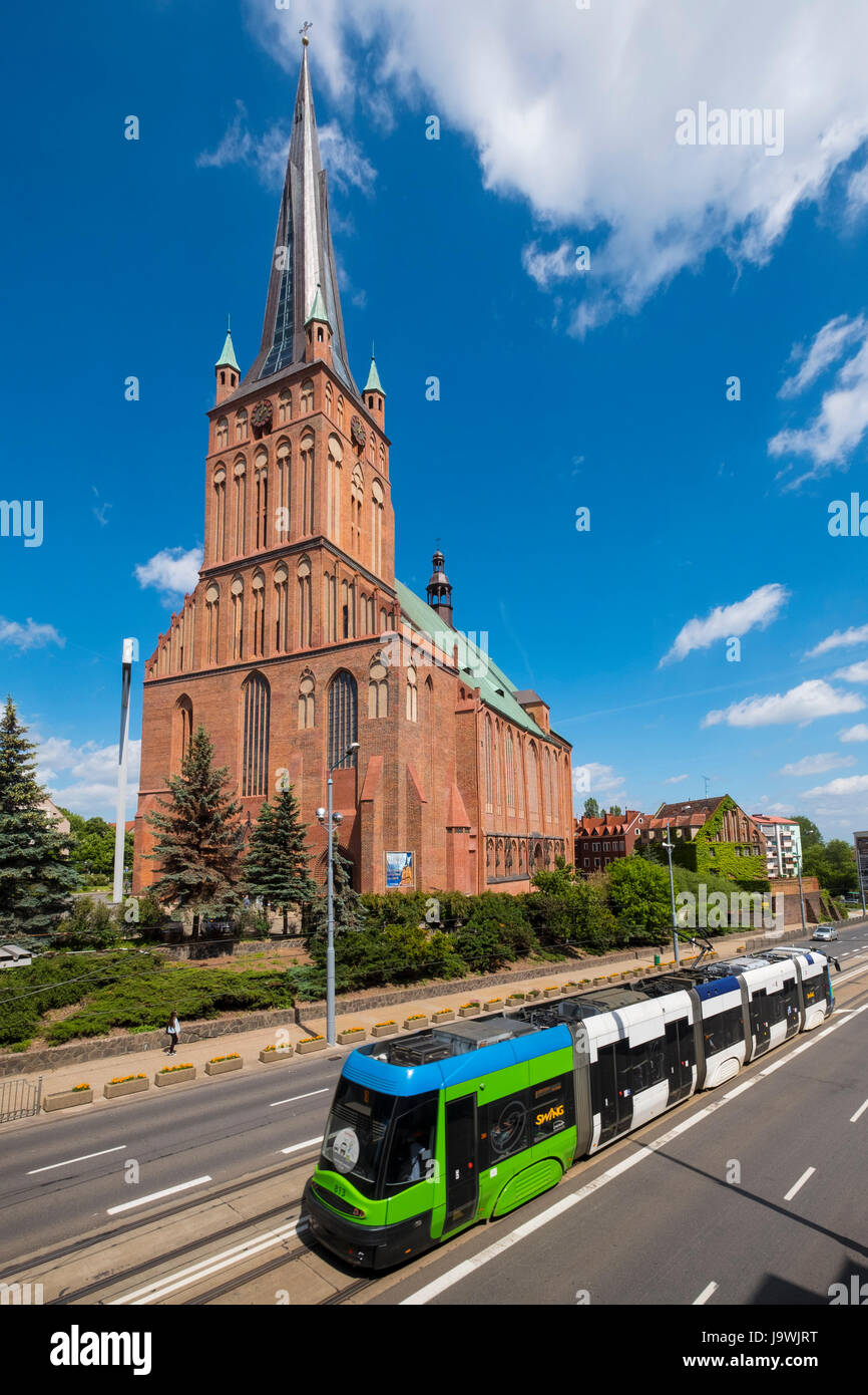 Basilica Cattedrale di San Giacomo Apostolo di Szczecin, Polonia. Foto Stock