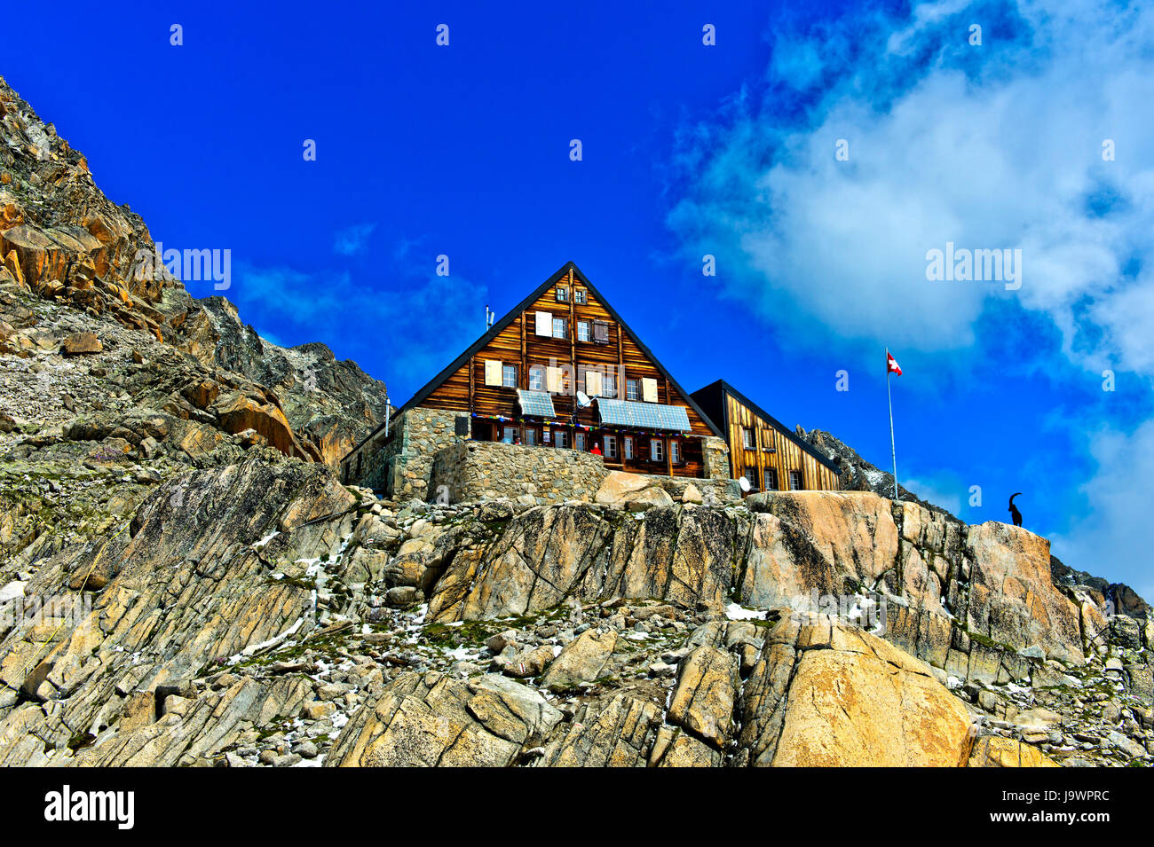 Cabane d'Orny Orny, capanna, Champex-Lac, Vallese, Svizzera Foto Stock