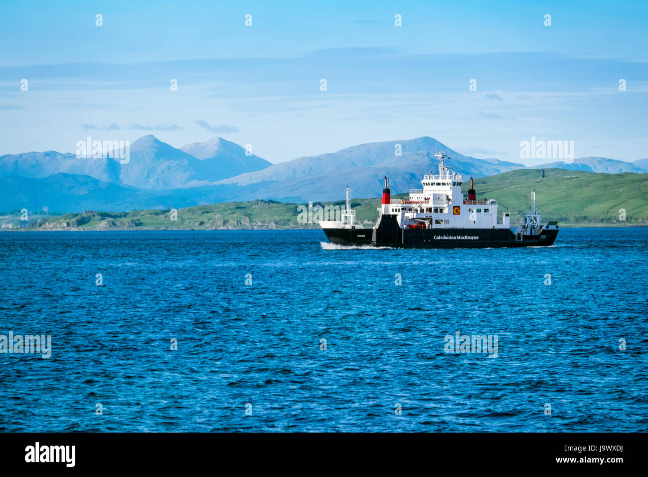 Il Caledonian MacBrayne ( Cal Mac) ferry en route da Oban a Craignure sull isola di Mull, Scozia Foto Stock