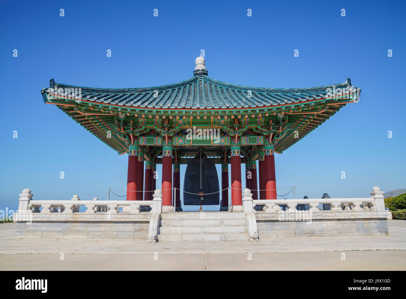 Pomeriggio Vista di amicizia coreana Bell a San Pedro in California Foto Stock