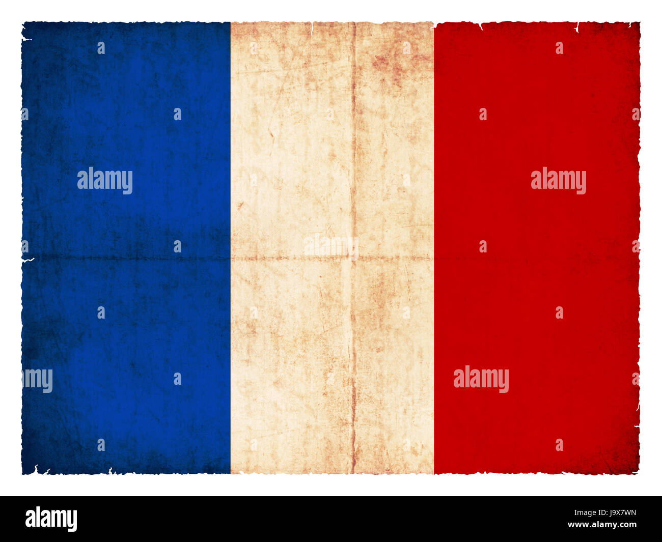 Grunge bandiera francia Foto Stock