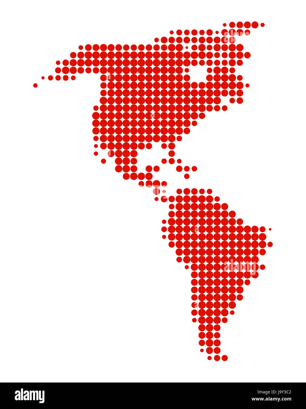 Mappa di america Foto Stock