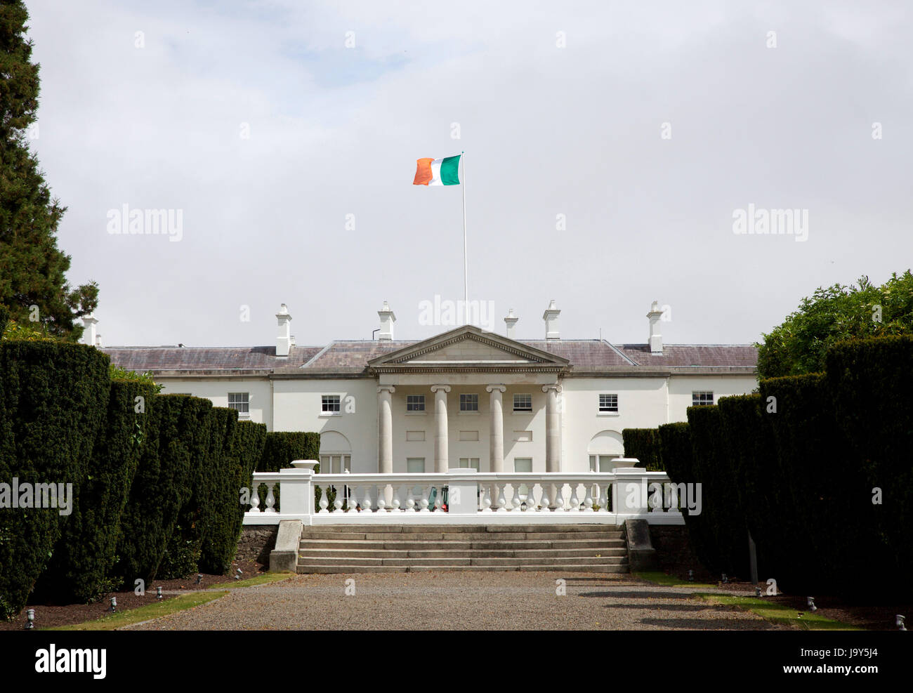 Aras un Uachtarain, la residenza ufficiale del Presidente dell'Irlanda, Phoenix Park di Dublino Foto Stock