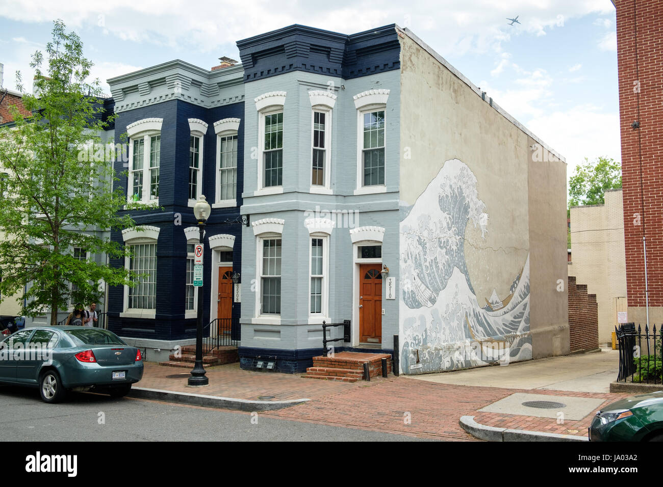 Il murale sulla O Street NW di Georgetown, Washington DC, Stati Uniti d'America Foto Stock
