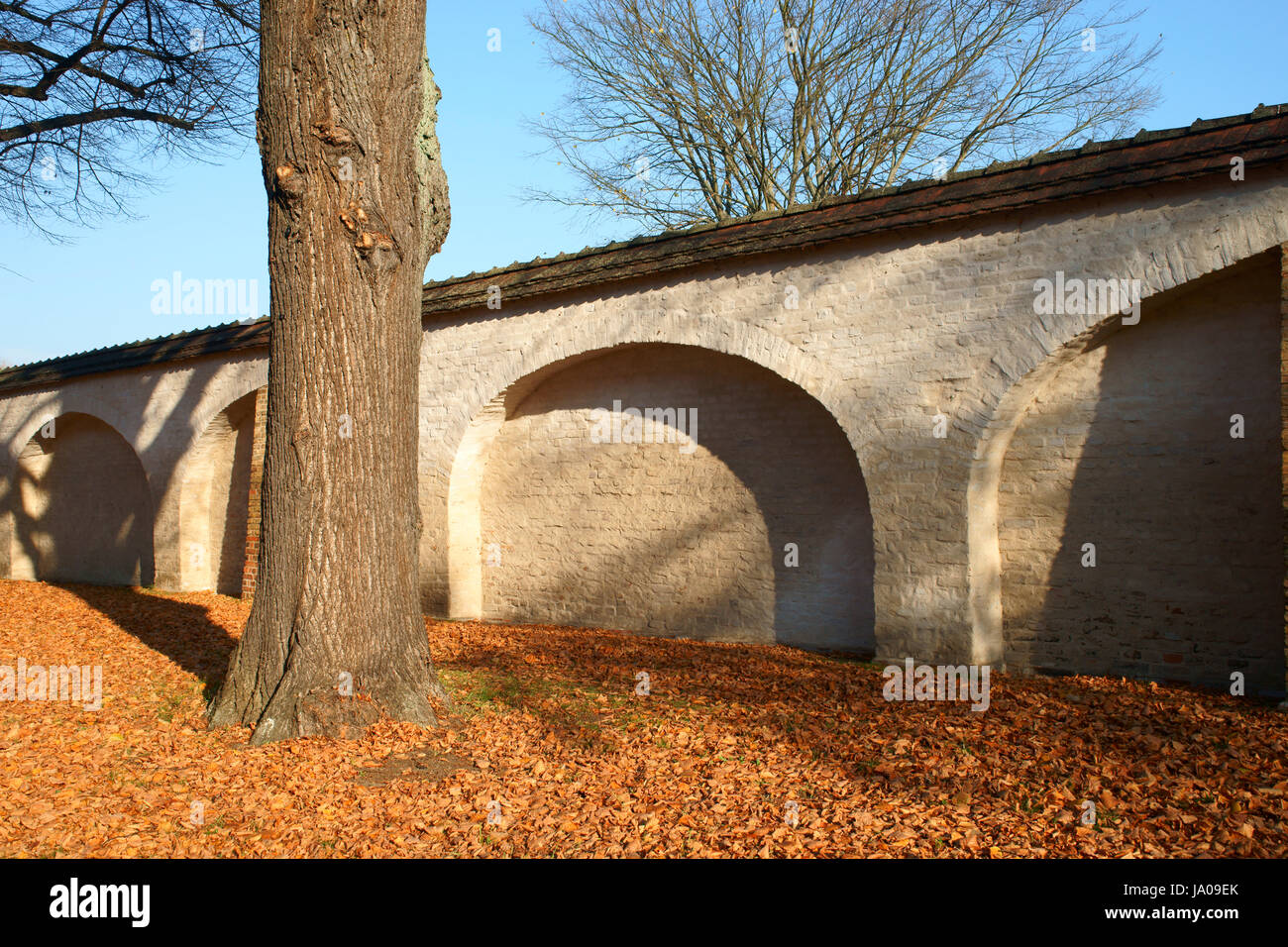 A Potsdam city parete, muro, rovine, Prussiani, la Prussia, storico potsdamern, Foto Stock