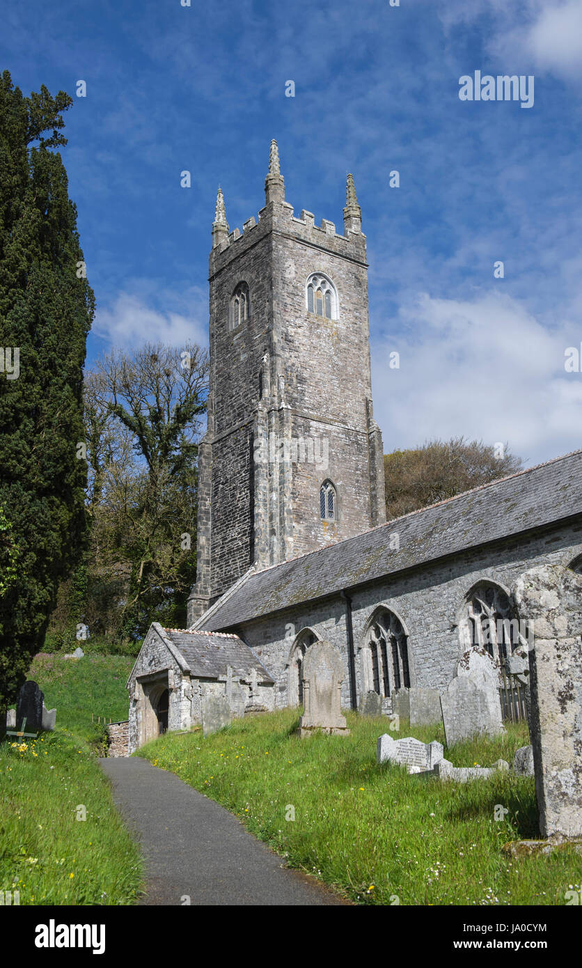 Chiesa di St Nonna in Altarnun, Cornwall, Regno Unito Foto Stock