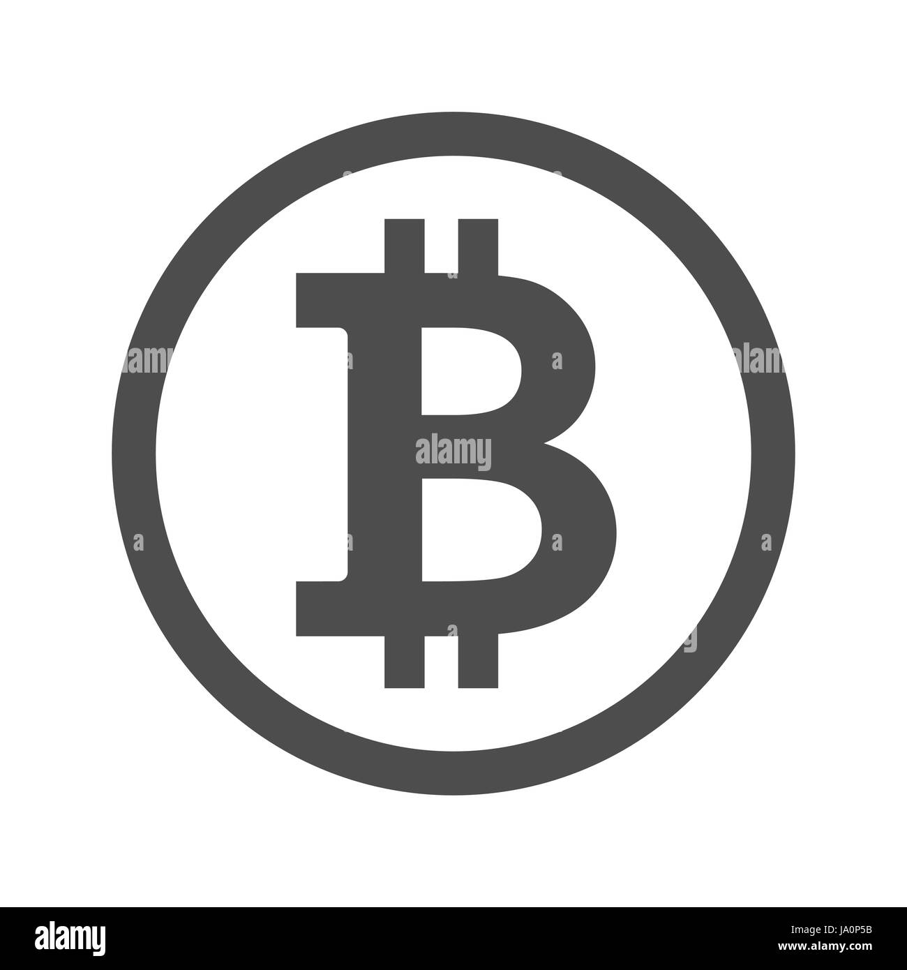 Segno Bitcoin icona per denaro per internet Illustrazione Vettoriale