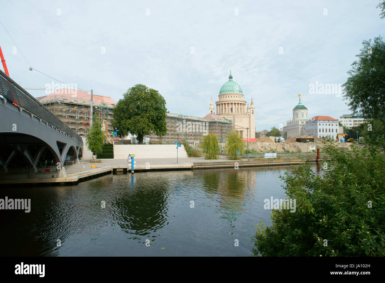 La città di Potsdam, ricostruzione, Brandeburgo, municipio, tetto in rame, facciata, la Prussia, Foto Stock