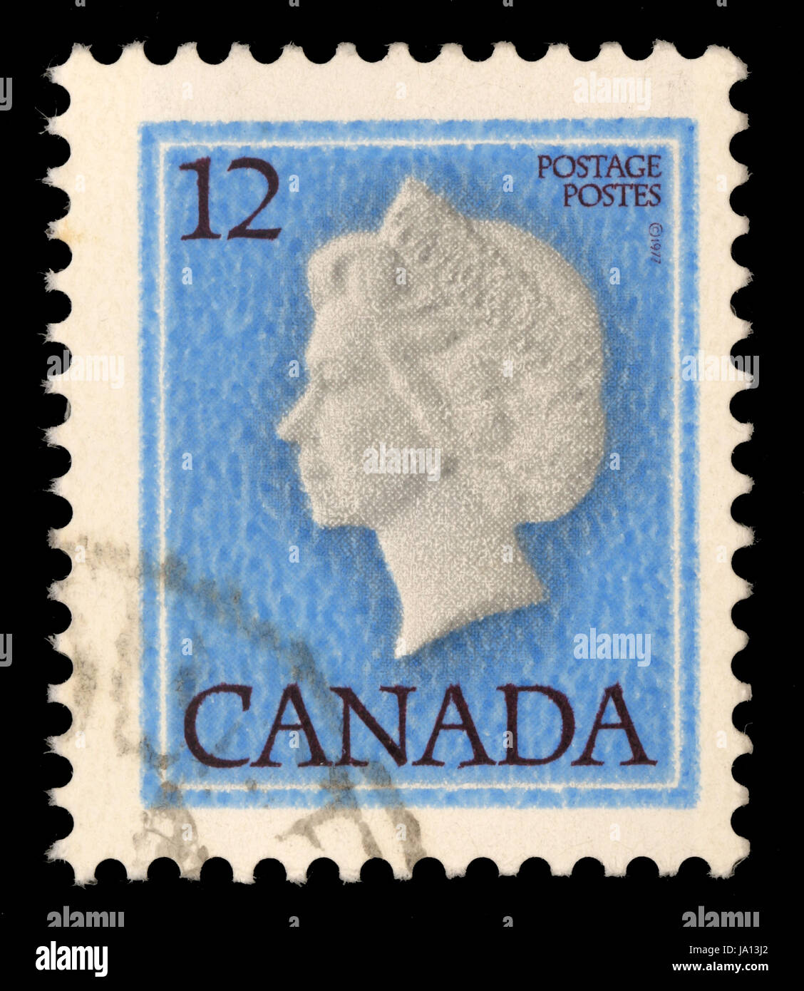 CANADA - circa 1979: timbro stampato dal Canada, mostra la regina Elisabetta II, circa 1979 Foto Stock