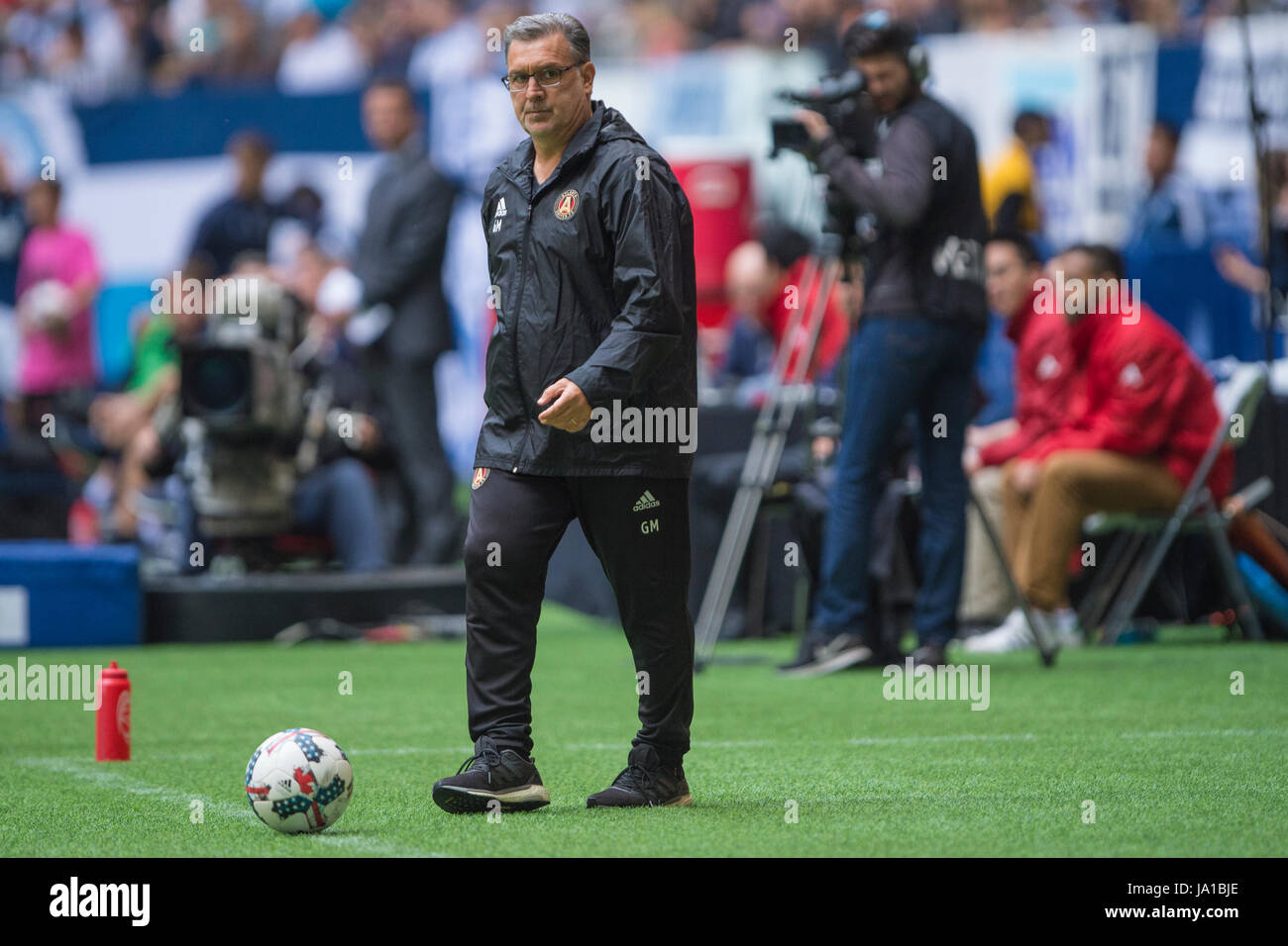 Vancouver, Canada. Il 3 giugno 2017. Alanta Regno coach Gerardo Martino. Vancouver sconfitta Atlanta 3-1. Vancouver Whitecaps vs Atlanta Regno BC Place Stadium. © Gerry Rousseau/Alamy Live News Foto Stock