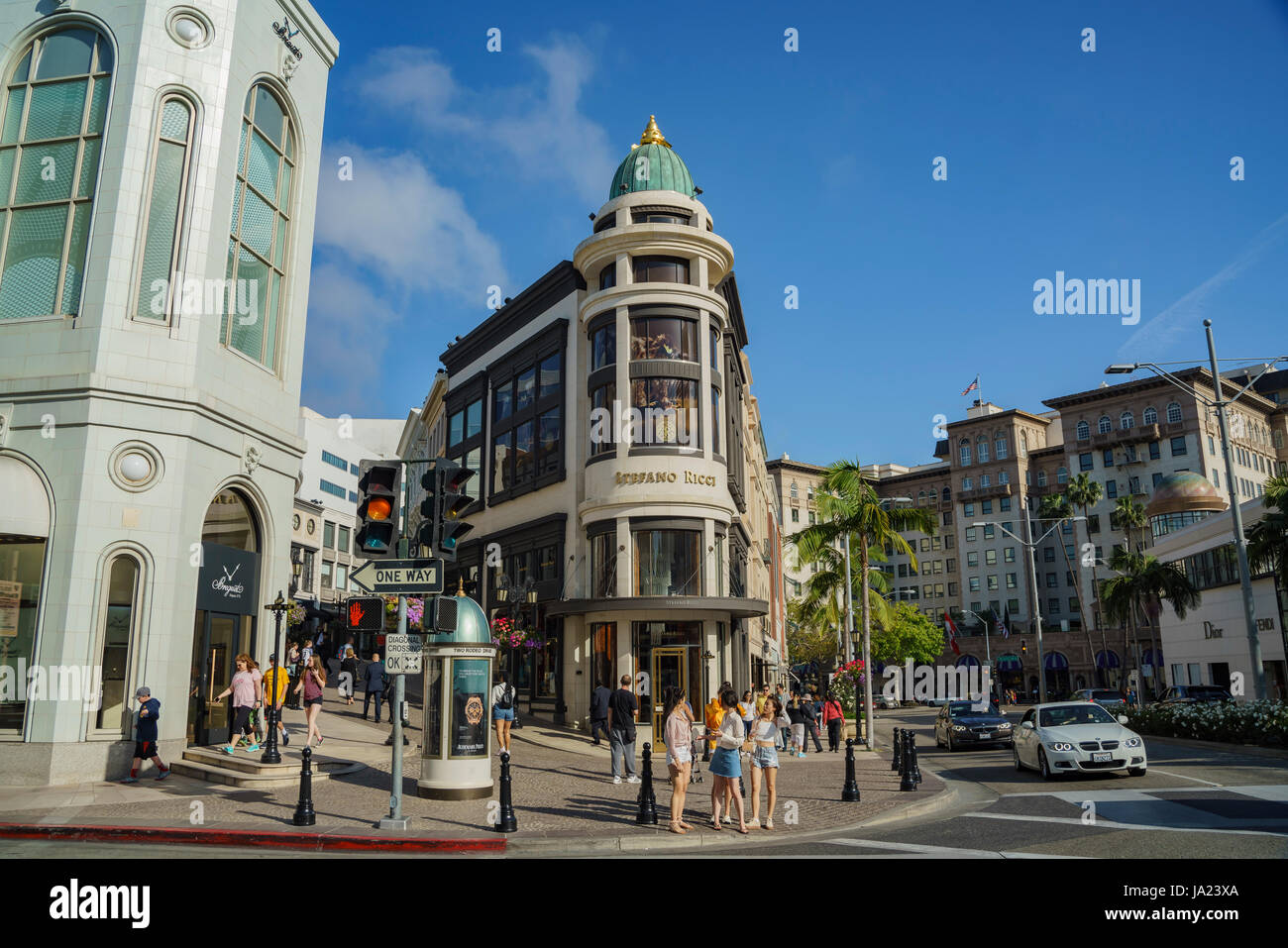 Beverly Hills, Apr 12: Rodeo Drive a Beverly Hills il Apr 12, 2017 at Beverly Hills, Los Angeles, California Foto Stock