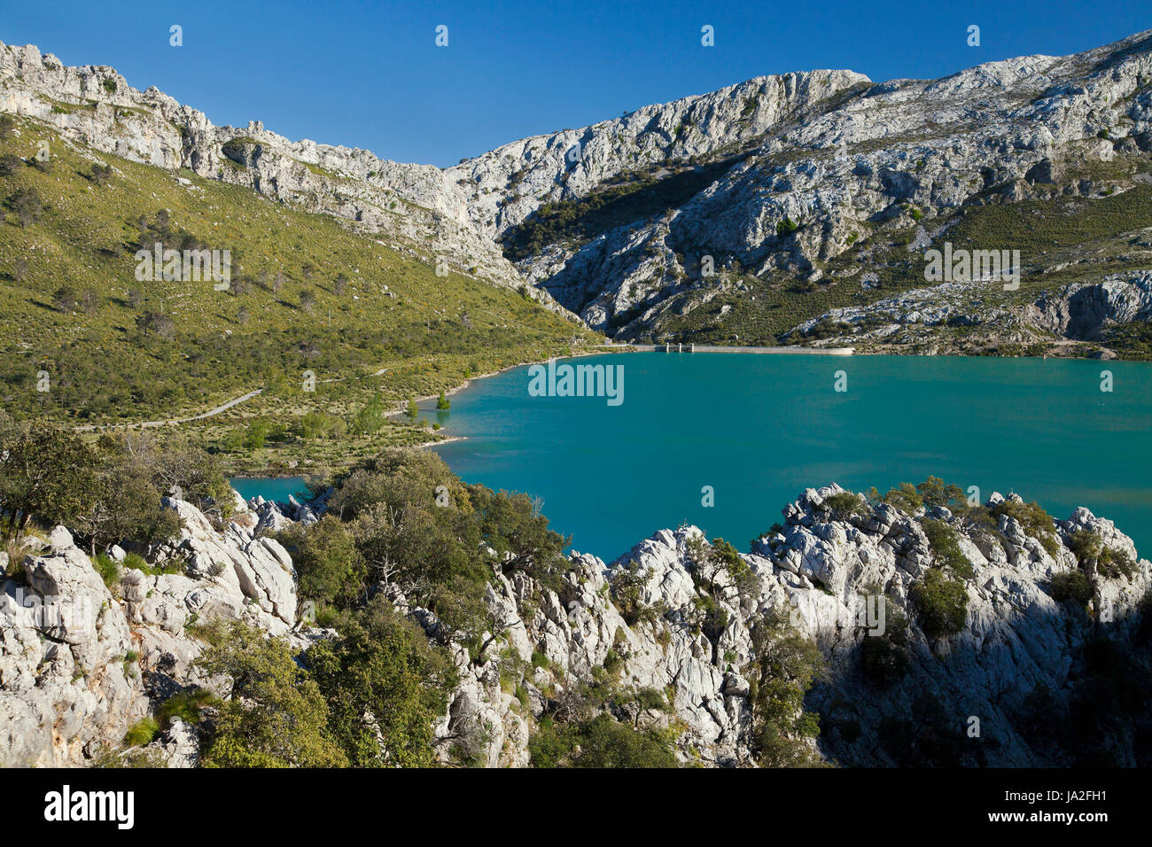 Mallorca, lago artificiale, isole Baleari, acqua potabile, acqua serbatoio, Foto Stock