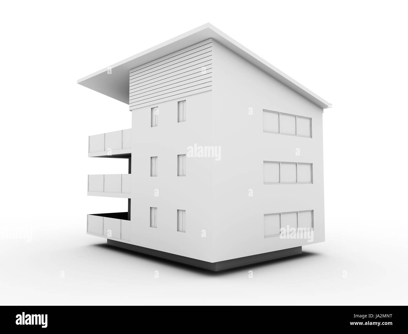 Casa, costruendo, vendere, isolato, grafica moderna e modernità, finestra, oblò, Foto Stock