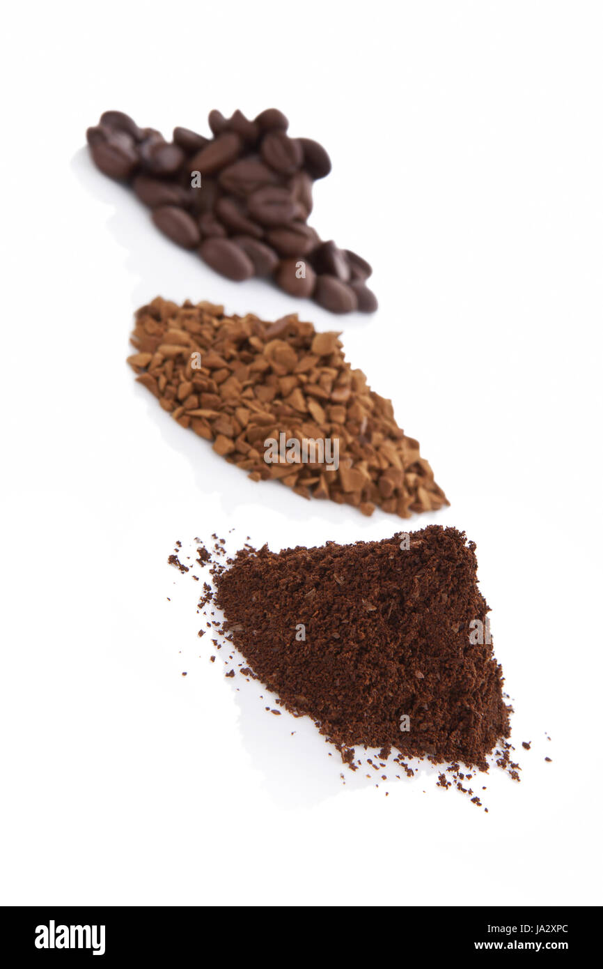 Cafe, cereali, fagioli, polvere, caffè torrefatto, arida, cereali, caffè, drink, Foto Stock