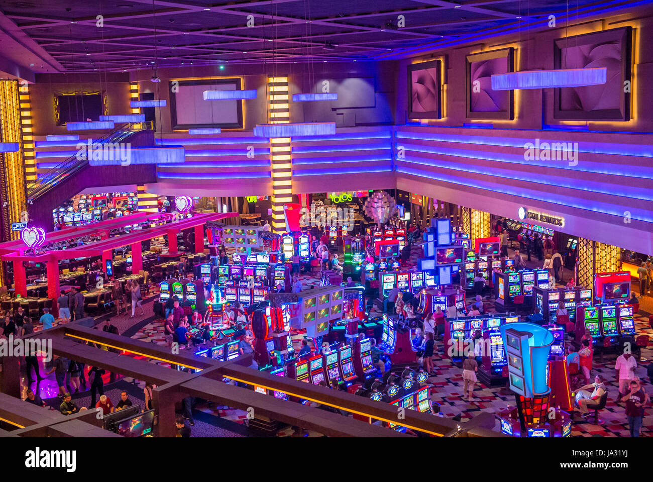 L'interno del Planet Hollywood hotel e casinò di Las Vegas. Foto Stock