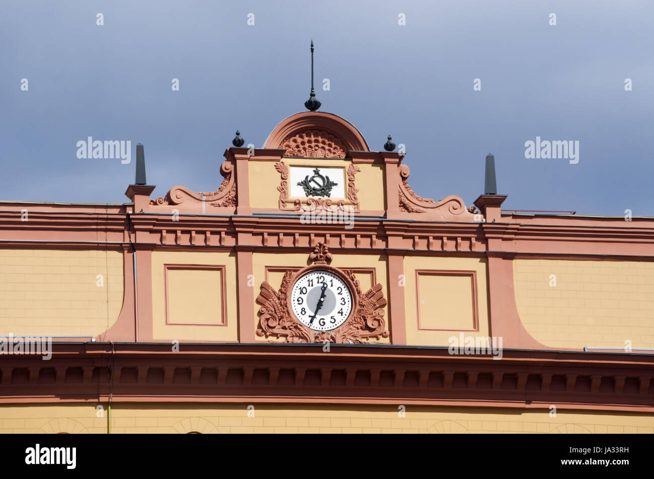 Mosca: Lubyanka edificio, nome popolare per il quartier generale del KGB e affiliate in prigione Lubyanka Square, un 1897 edificio neobarocco Foto Stock