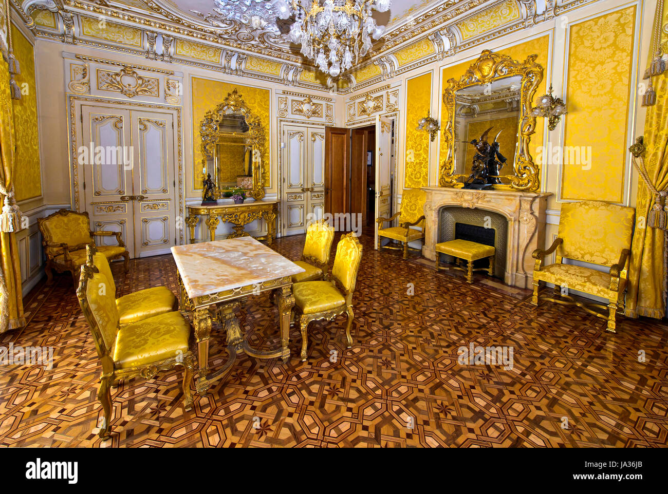 Grand Saloon, Grand Salon. a Villa Lumiere, Evian-les-Bains, Alta Savoia, Francia Foto Stock