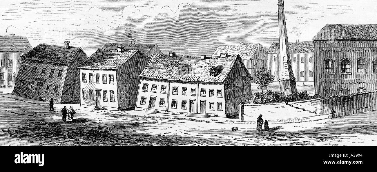 Germania, Sophienstrasse in Iserlohn, illustrazione vintage Foto Stock