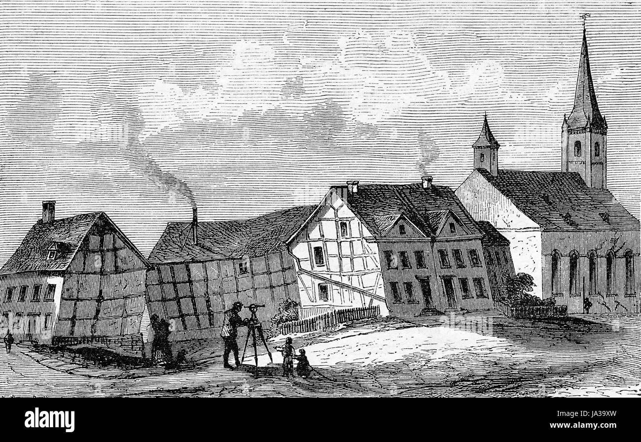 Germania, Luisenstrasse in Iserlohn, illustrazione vintage Foto Stock