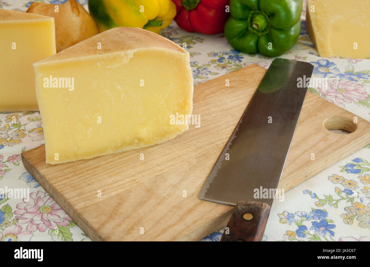 Cibo, aliment, scheda, cucina, italiana, formaggio, paese rurale, braccio, Foto Stock