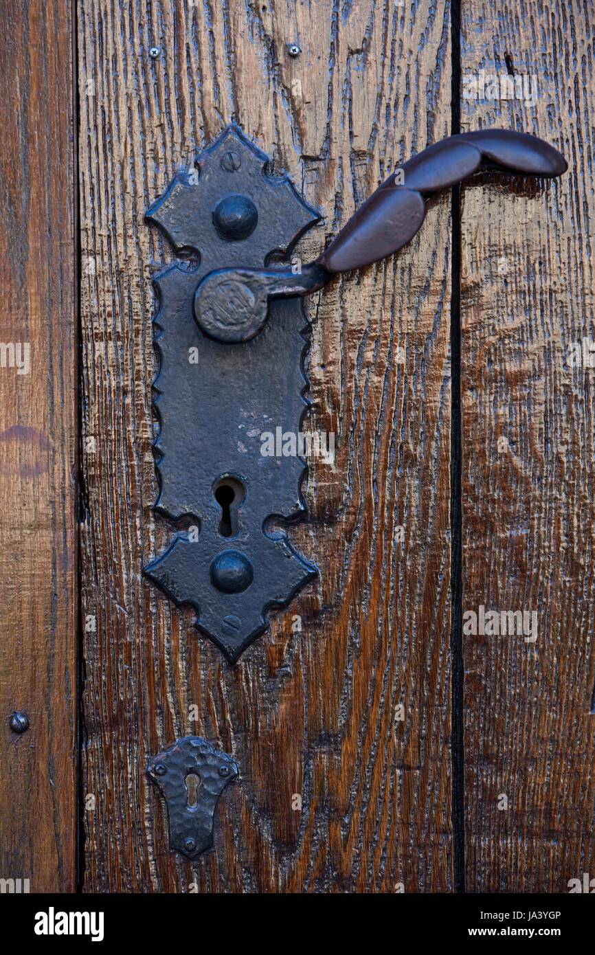 Vecchia serratura di portello Foto Stock