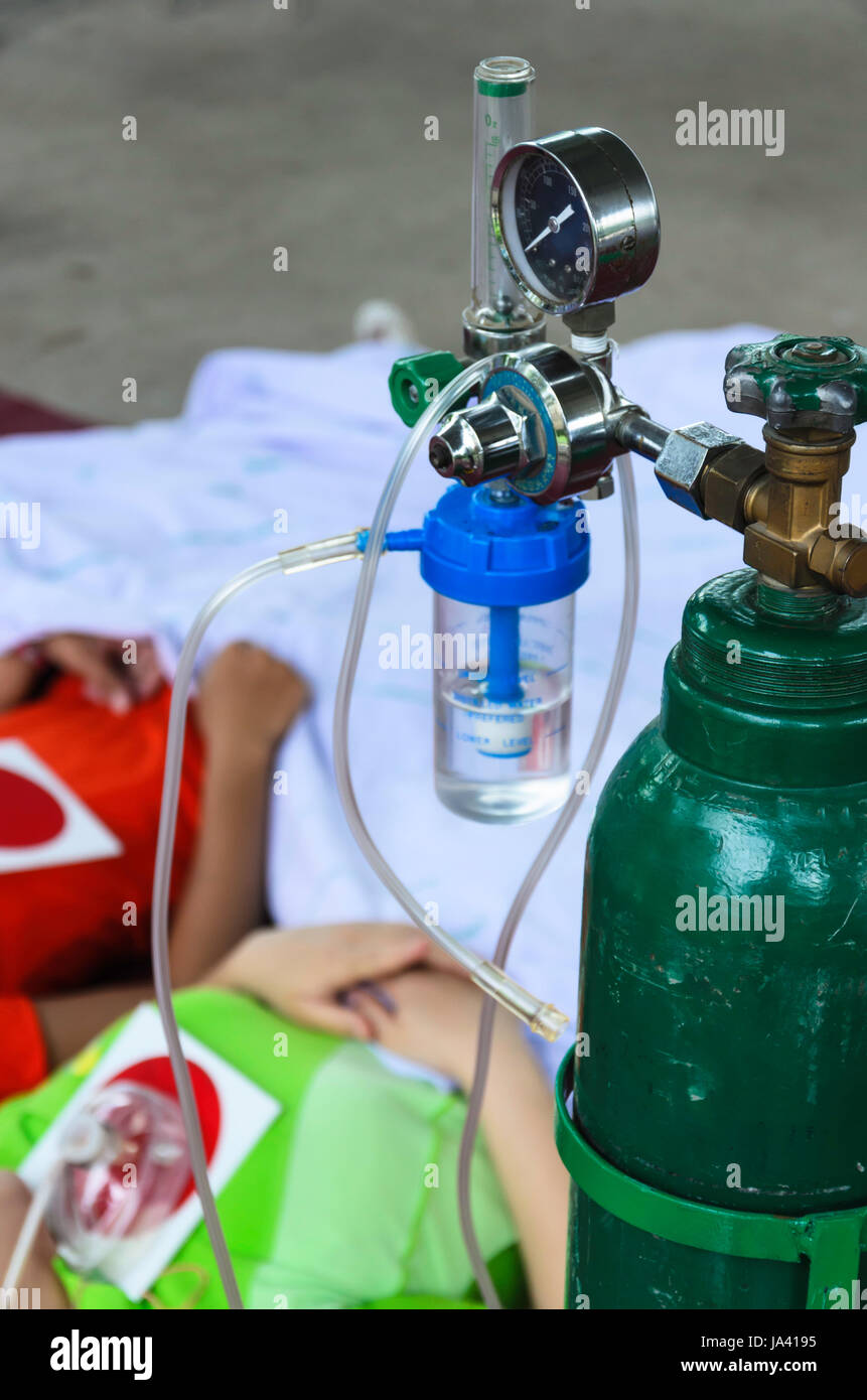 Salvataggio, respire, aerosol, aria, respirazione, malati, ill, medico, medico, Foto Stock