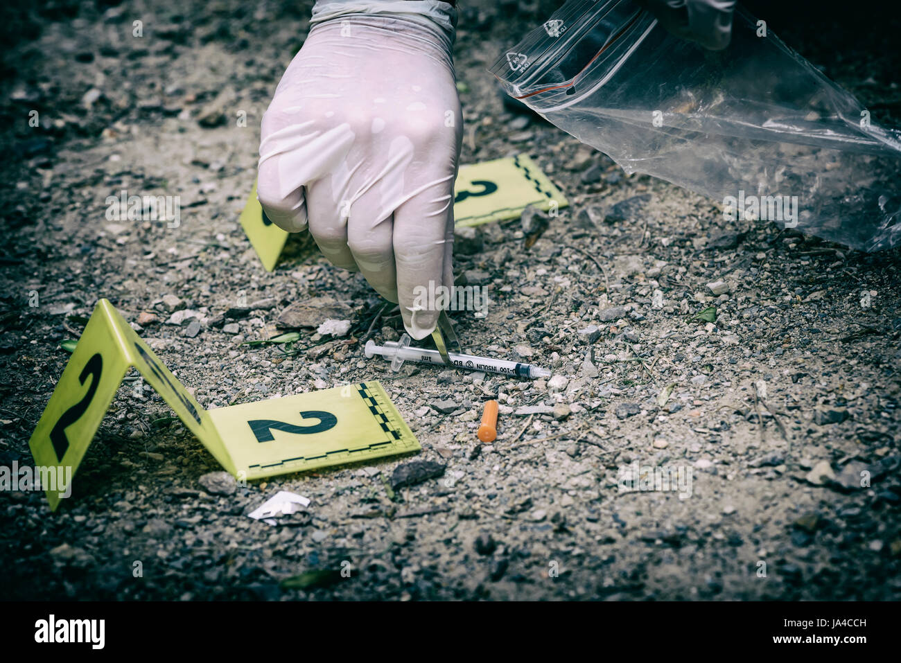 Crime Scene Investigation Foto Stock