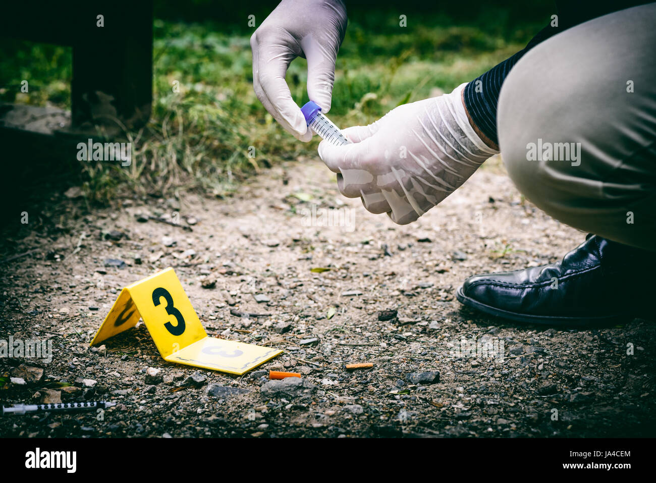 Crime Scene Investigation Foto Stock