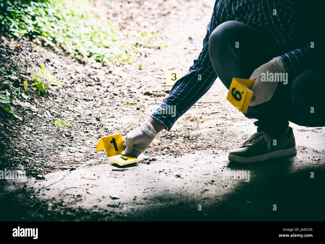 Crime Scene Investigation Foto Stock