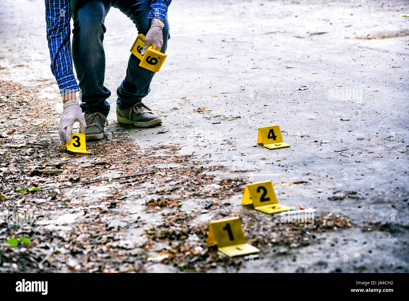 Crime Scene Investigation Foto Stock