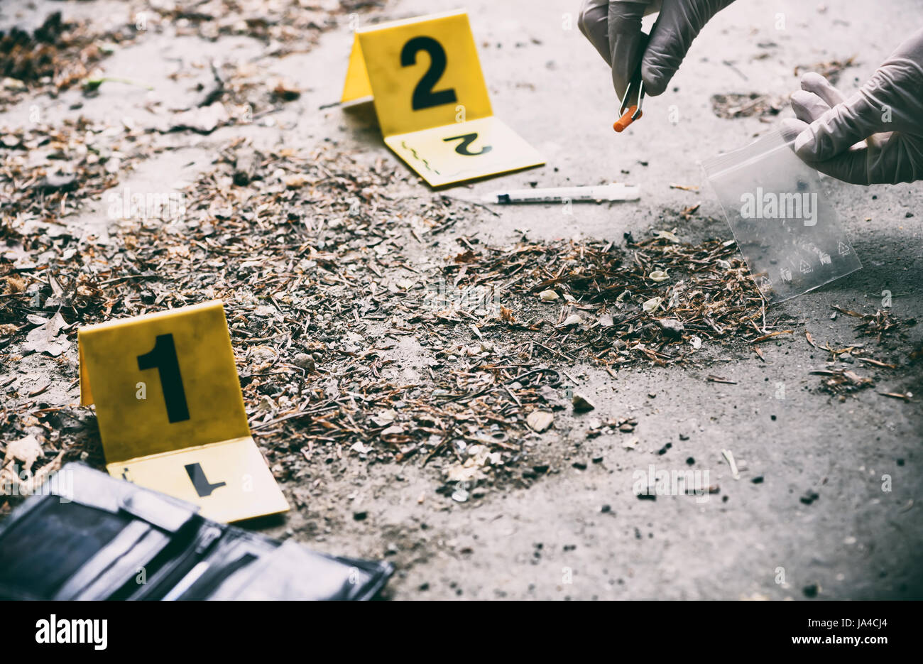 Crime Scene Investigation Foto Stock