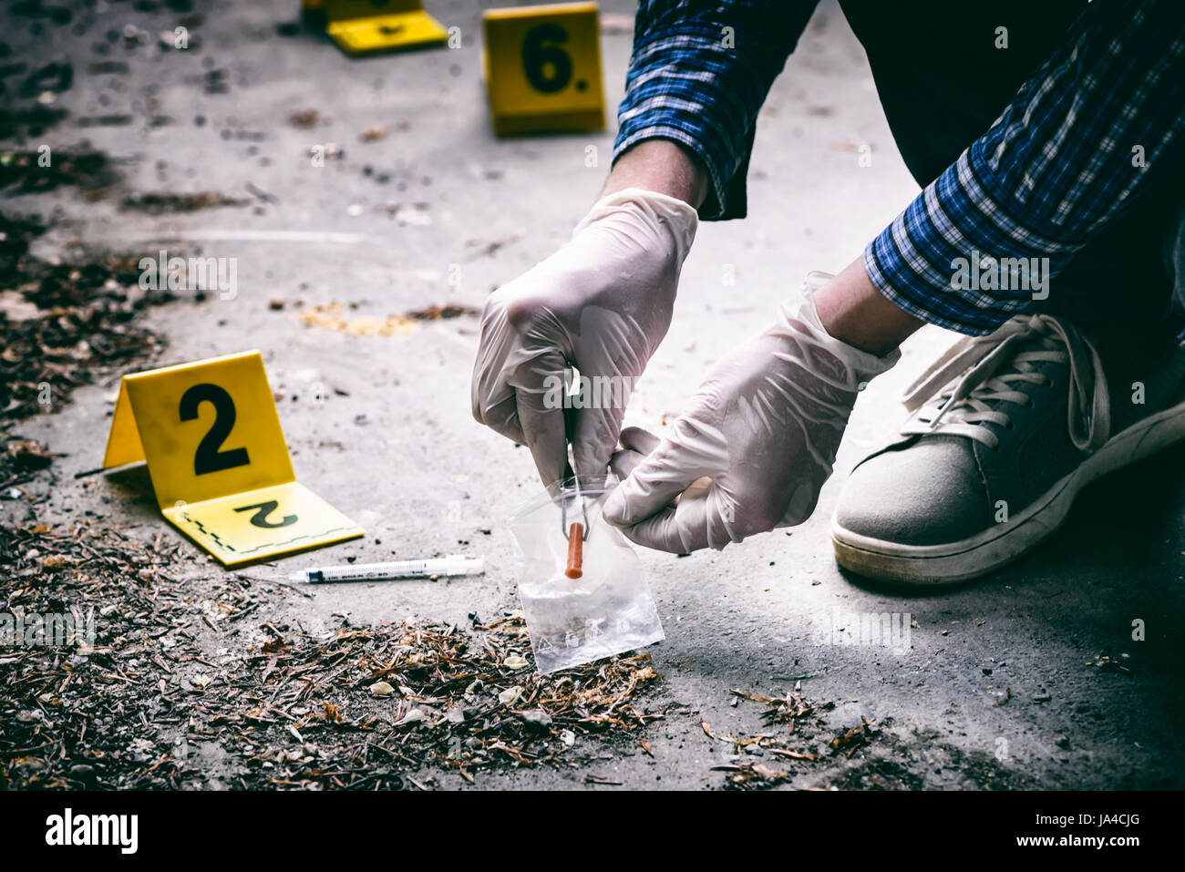 Crime Scene Investigation Foto Stock