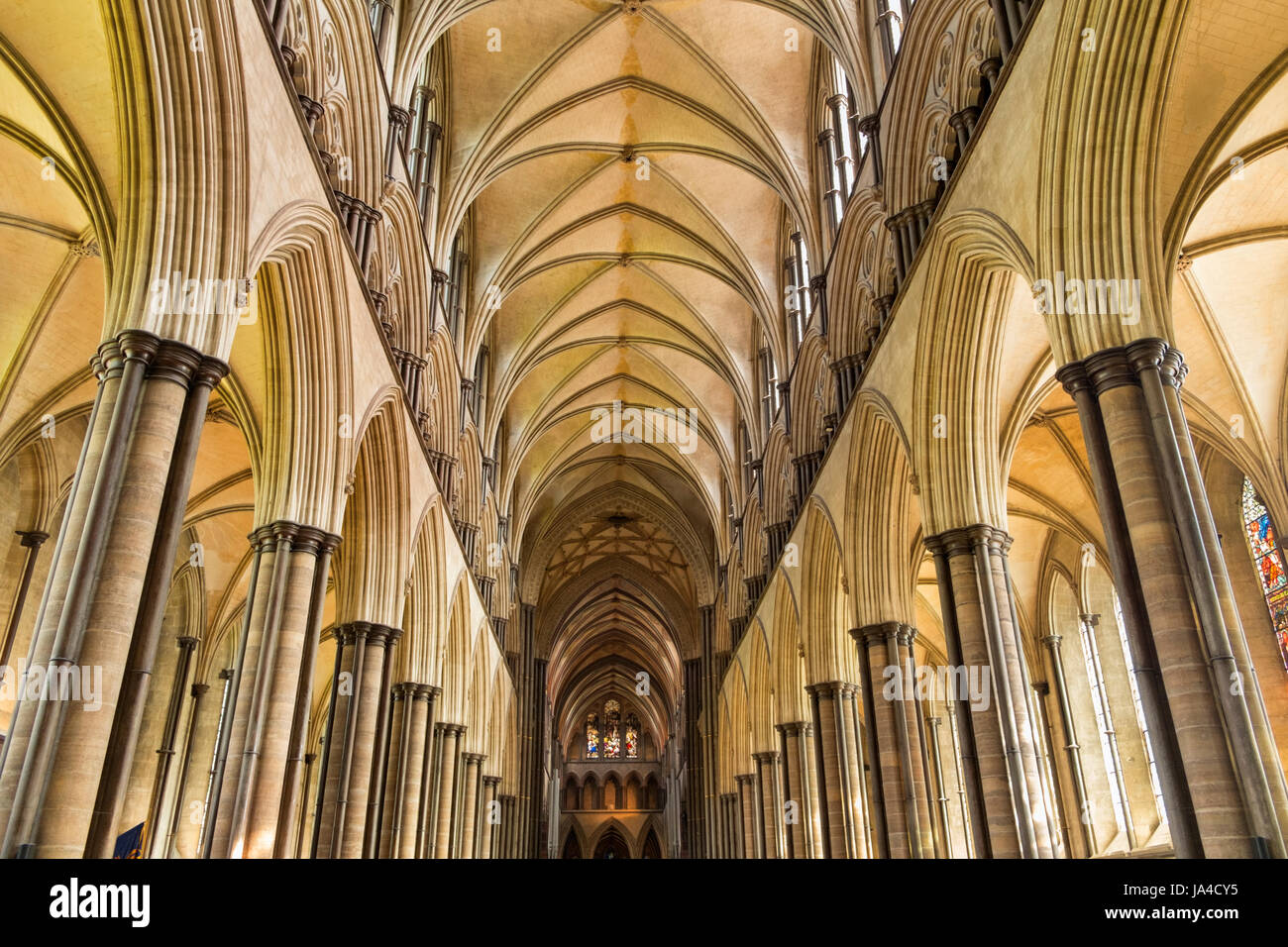 La Cattedrale di Salisbury WILTSHIRE REGNO UNITO Foto Stock