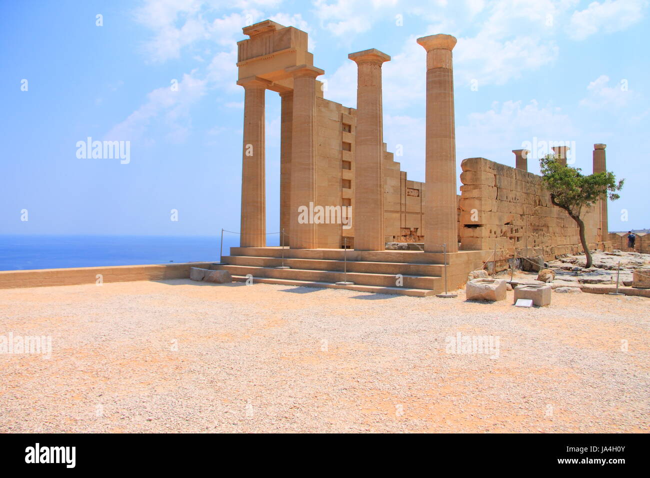 Tempio antico, colonne, Grecia, acropolis, santuario, storico tempio, Foto Stock